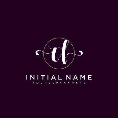 Minimalist Çiçek Baş Logosu, TF Marka Şablonu