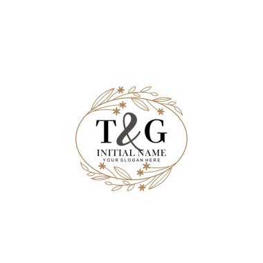 Minimalist Çiçek Baş Logosu, TG Marka Şablonu
