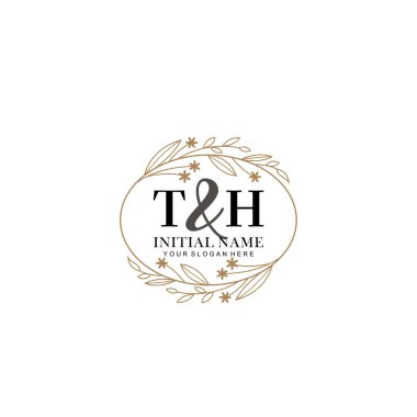 Minimalist Çiçek Baş Logosu, TH Markalaşma Şablonu