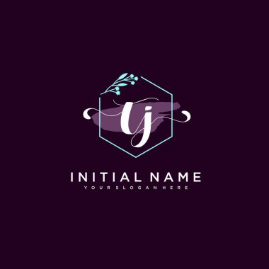 Minimalist Çiçek Baş Logosu, TJ Marka Şablonu