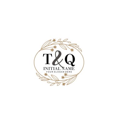 Minimalist Çiçek Baş Logosu, TQ Markalaşma Şablonu