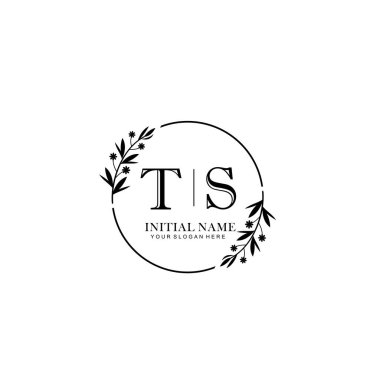 Kişisel ya da Marka İçin TS Minimal Çiçek Logosu Koleksiyonu