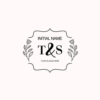 Minimalist Çiçek Baş Logosu, TS Marka Şablonu