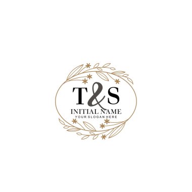 Minimalist Çiçek Baş Logosu, TS Marka Şablonu