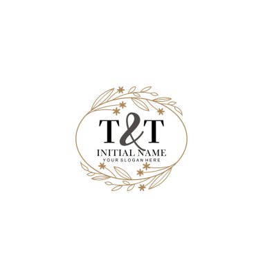 Minimalist Çiçek Baş Logosu, TT Marka Şablonu