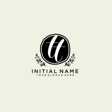 TT Monogramlı Modern Çiçek Baş Logosu