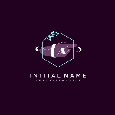 Minimalist Çiçek Baş Logosu, TX Marka Şablonu