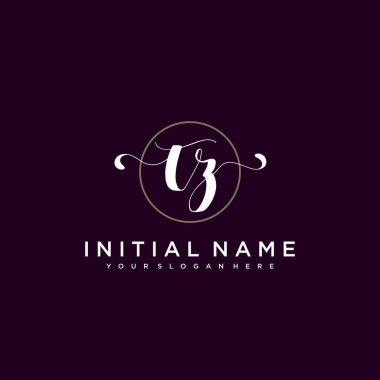 Minimalist Çiçek Baş Logosu, TZ Marka Şablonu