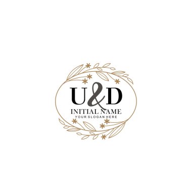 Minimalist Çiçek Baş Logosu, UD Marka Şablonu