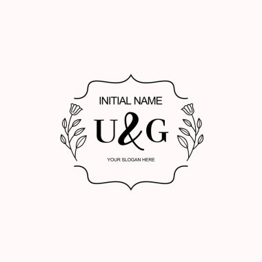 Minimalist Çiçek Baş Logosu, UG Marka Şablonu