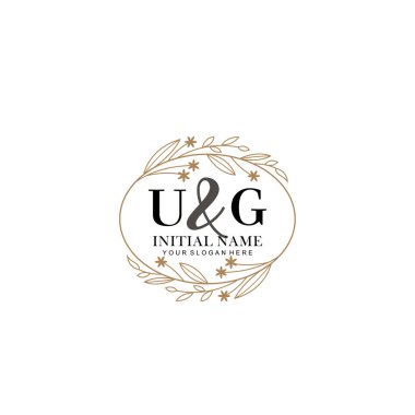 Minimalist Çiçek Baş Logosu, UG Marka Şablonu