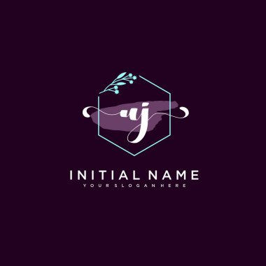 Minimalist Çiçek Baş Logosu, UJ Marka Şablonu