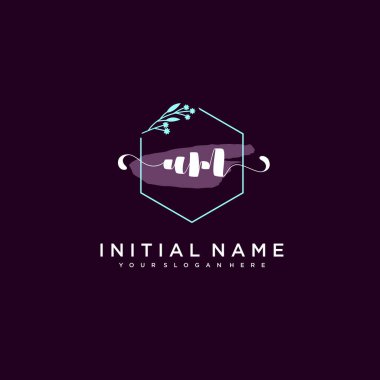 Minimalist Çiçek Baş Logosu, UM Marka Şablonu