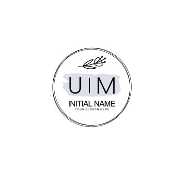 Kişisel ya da Marka İçin Minimum Çiçek Monogram Logosu Koleksiyonu