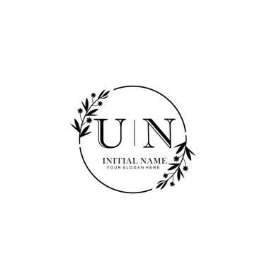 Kişisel ya da Marka İçin BM Minimal Çiçek Logosu Koleksiyonu