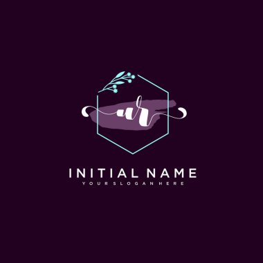 Minimalist Çiçek Baş Logosu, UR Markalaşma Şablonu