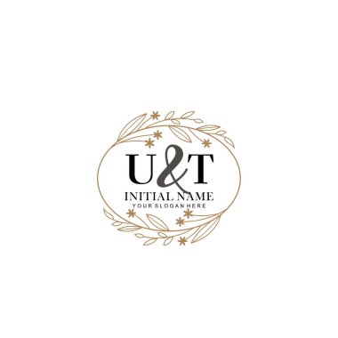 Minimalist Çiçek Baş Logosu, UT Marka Şablonu