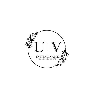 Kişisel ya da Marka İçin UV Minimal Çiçek Logosu Koleksiyonu