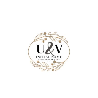 Minimalist Çiçek Baş Logosu, UV Marka Şablonu