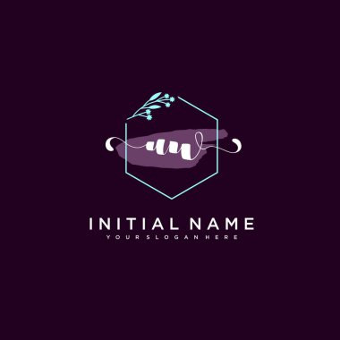 Minimalist Çiçek Baş Logosu, UW Marka Şablonu