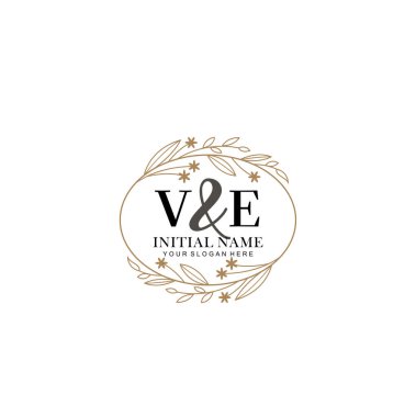 Minimalist Çiçek Baş Logosu, VE Markalaşma Şablonu