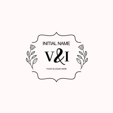 Minimalist Çiçek Baş Logosu, VI Marka Şablonu