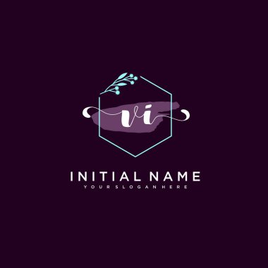 Minimalist Çiçek Baş Logosu, VI Marka Şablonu