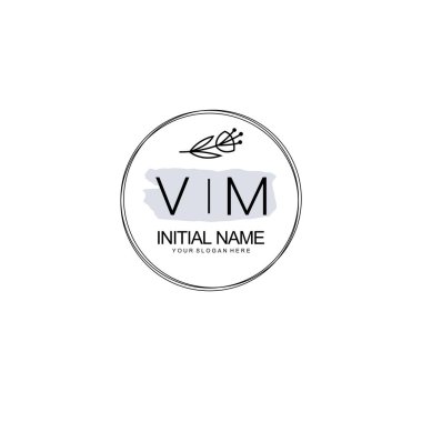 Kişisel ya da Brand için VM Minimal Çiçek Logosu Koleksiyonu