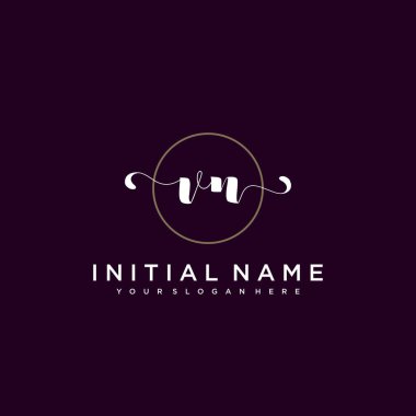 Minimalist Çiçek Baş Logosu, VN Marka Şablonu