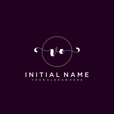 Minimalist Çiçek Baş Logosu, VO Marka Şablonu