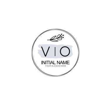 Kişisel ya da Marka İçin Minimum Çiçek Monogram Logosu Koleksiyonu