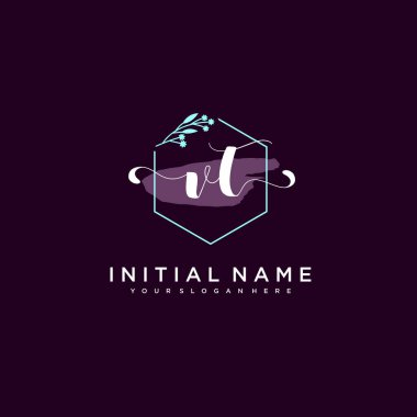 Minimalist Çiçek Baş Logosu, VT Marka Şablonu