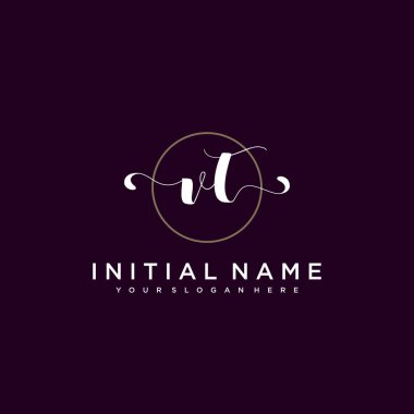 Minimalist Çiçek Baş Logosu, VT Marka Şablonu