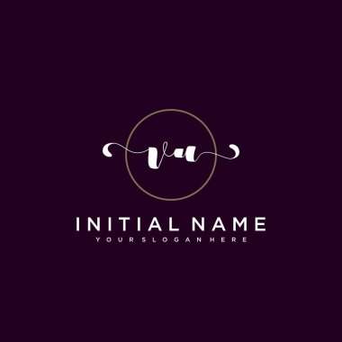 Minimalist Çiçek Baş Logosu, VU Marka Şablonu