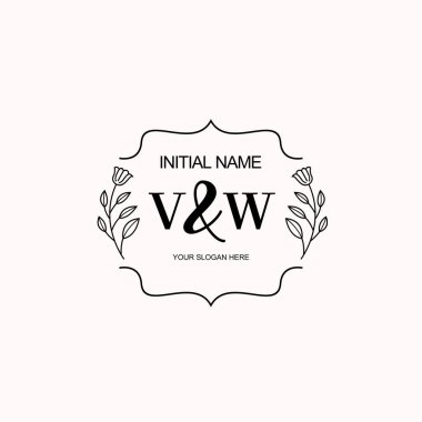 Minimalist Çiçek Baş Logosu, VW Marka Şablonu