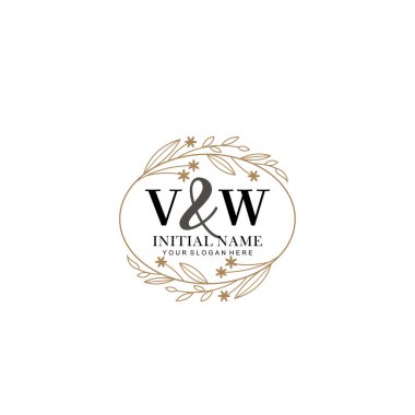 Minimalist Çiçek Baş Logosu, VW Marka Şablonu