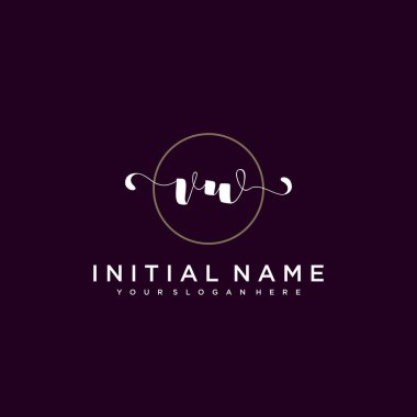 Minimalist Çiçek Baş Logosu, VW Marka Şablonu