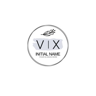 Kişisel ya da Marka İçin VX Minimal Çiçek Logosu Koleksiyonu