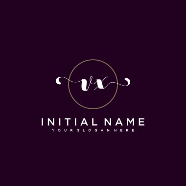 Minimalist Çiçek Baş Logosu, VX Marka Şablonu