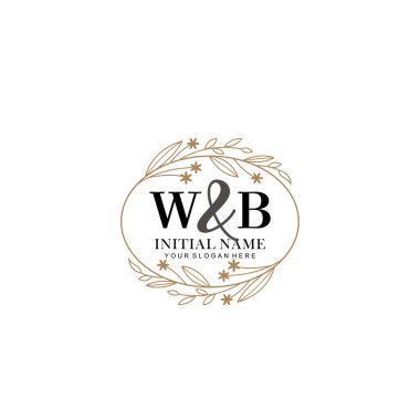 Minimalist Çiçek Baş Logosu, WB Marka Şablonu