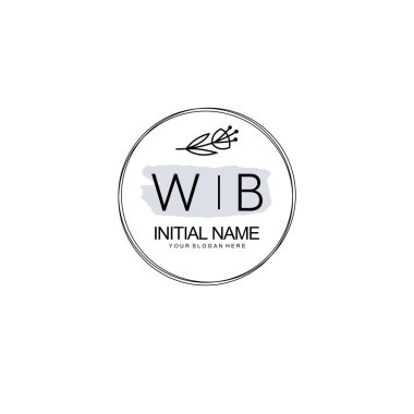 Kişisel ya da Brand için WB Minimal Çiçek Logosu Koleksiyonu