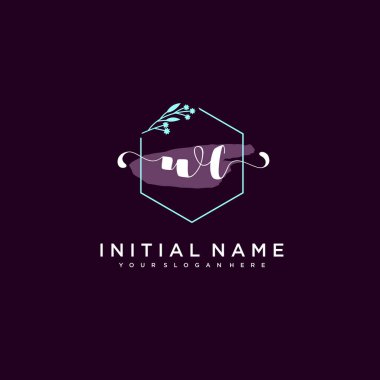 Minimalist Çiçek Baş Logosu, WC Marka Şablonu