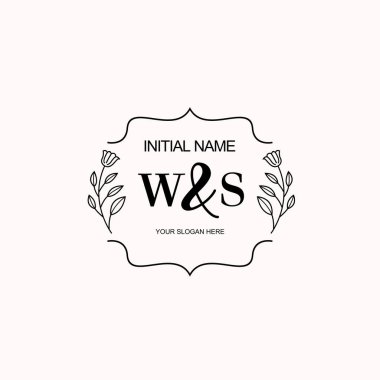 Minimalist Çiçek Baş Logosu, WS Marka Şablonu