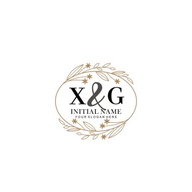 Minimalist Çiçek Baş Logosu, XG Marka Şablonu