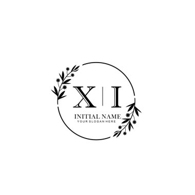 Kişisel ya da Brand için XI Minimal Çiçek Logosu Koleksiyonu
