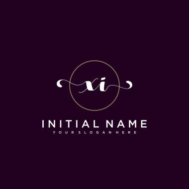 Minimalist Çiçek Baş Logosu, XI Marka Şablonu