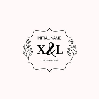 Minimalist Çiçek Baş Logosu, XL Marka Şablonu