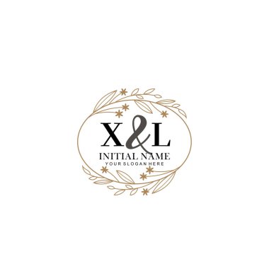 Minimalist Çiçek Baş Logosu, XL Marka Şablonu