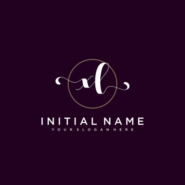 Minimalist Çiçek Baş Logosu, XL Marka Şablonu