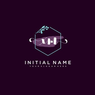 Minimalist Çiçek Baş Logosu, XM Marka Şablonu